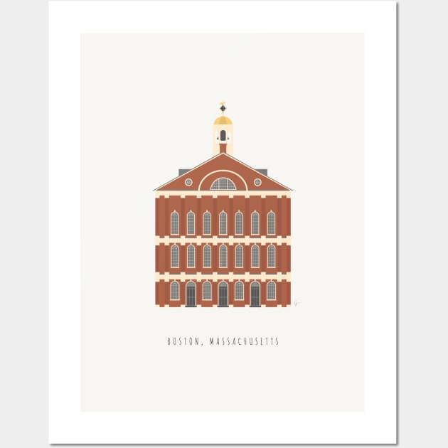 Faneuil Hall, Boston, Massachusetts Wall Art by lymancreativeco